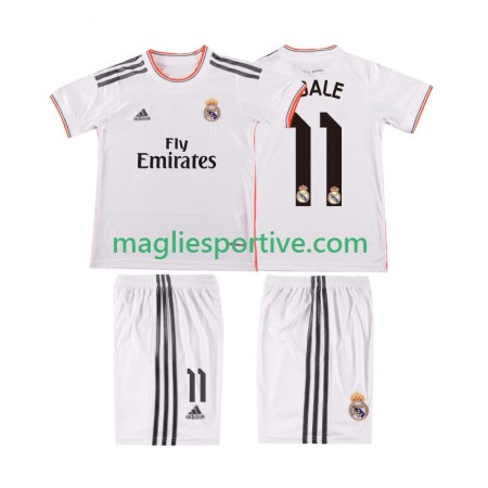 Completo Calcio Real Madrid BALE 11 2013 2014 Retro Bambino Divisa Prima
